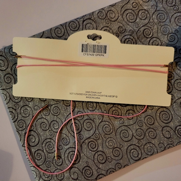 NWT Mia Collection Pink & White Pom Pom Choker Necklace - Picture 2 of 3